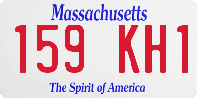 MA license plate 159KH1