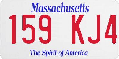 MA license plate 159KJ4