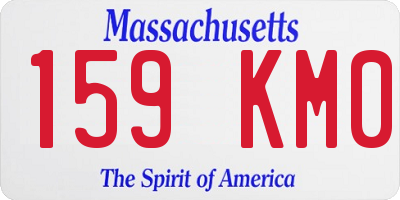 MA license plate 159KM0