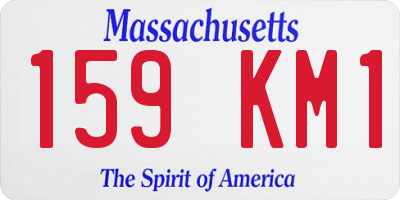 MA license plate 159KM1