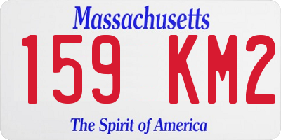 MA license plate 159KM2