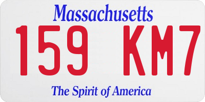 MA license plate 159KM7