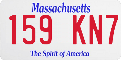 MA license plate 159KN7