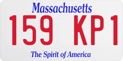 MA license plate 159KP1