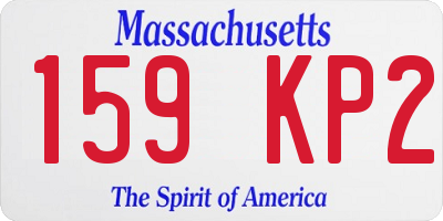 MA license plate 159KP2