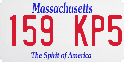 MA license plate 159KP5