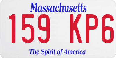 MA license plate 159KP6