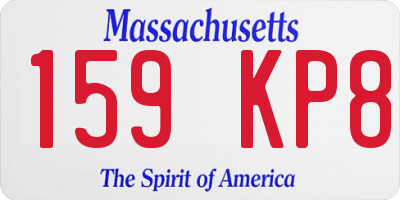 MA license plate 159KP8