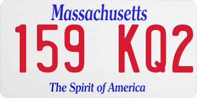 MA license plate 159KQ2