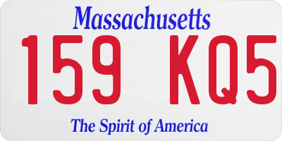 MA license plate 159KQ5