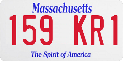 MA license plate 159KR1