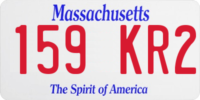 MA license plate 159KR2