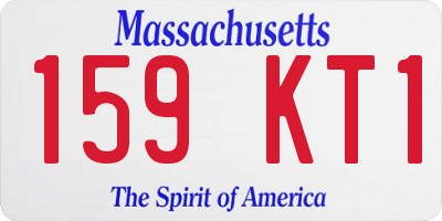 MA license plate 159KT1