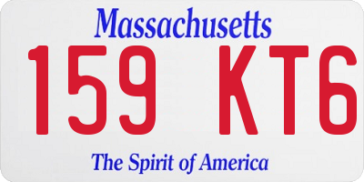 MA license plate 159KT6