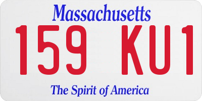 MA license plate 159KU1