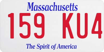 MA license plate 159KU4