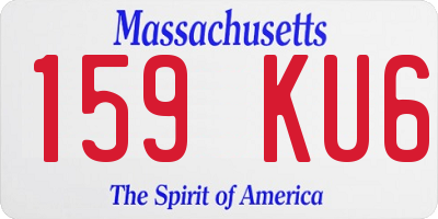 MA license plate 159KU6