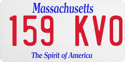 MA license plate 159KV0