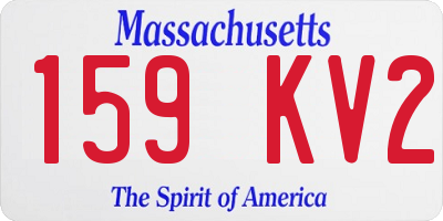 MA license plate 159KV2
