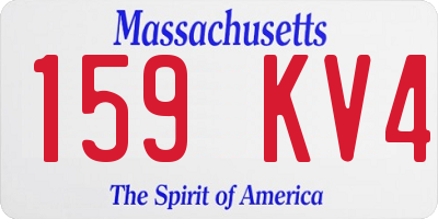 MA license plate 159KV4