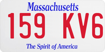 MA license plate 159KV6