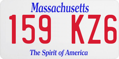 MA license plate 159KZ6
