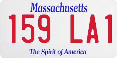 MA license plate 159LA1