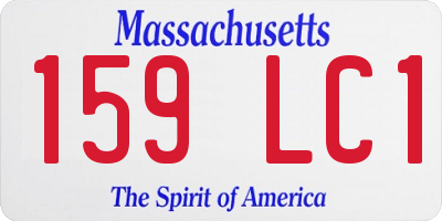 MA license plate 159LC1