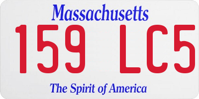MA license plate 159LC5