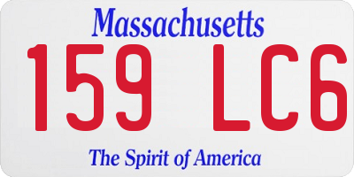 MA license plate 159LC6