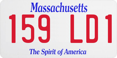 MA license plate 159LD1