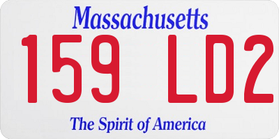 MA license plate 159LD2