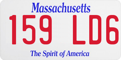 MA license plate 159LD6