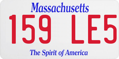 MA license plate 159LE5