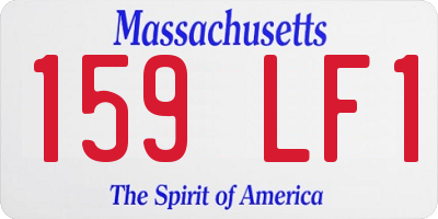 MA license plate 159LF1