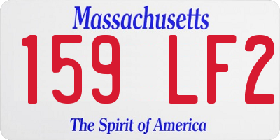 MA license plate 159LF2