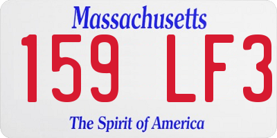MA license plate 159LF3