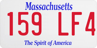 MA license plate 159LF4
