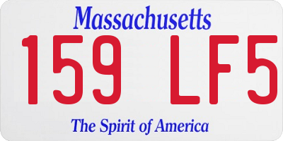 MA license plate 159LF5