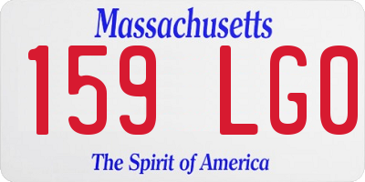 MA license plate 159LG0