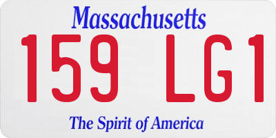MA license plate 159LG1