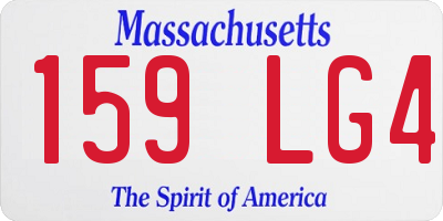 MA license plate 159LG4