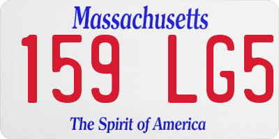 MA license plate 159LG5