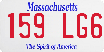 MA license plate 159LG6