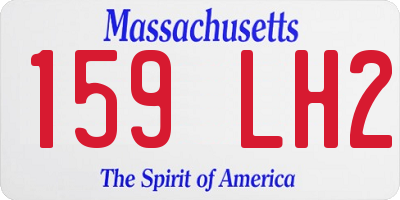 MA license plate 159LH2