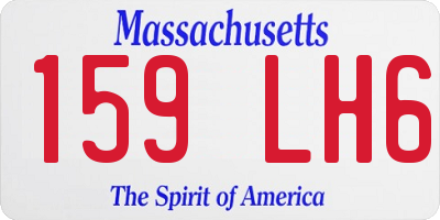MA license plate 159LH6