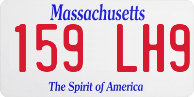 MA license plate 159LH9