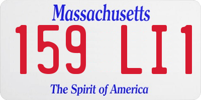 MA license plate 159LI1