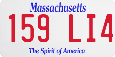 MA license plate 159LI4
