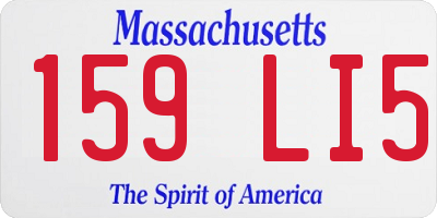 MA license plate 159LI5
